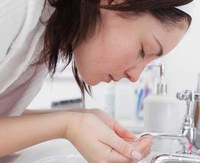 The beauty of the face by washing principle
